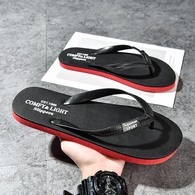 Men's Yellow Cross-border Flip Flops Plus Size - Image 3