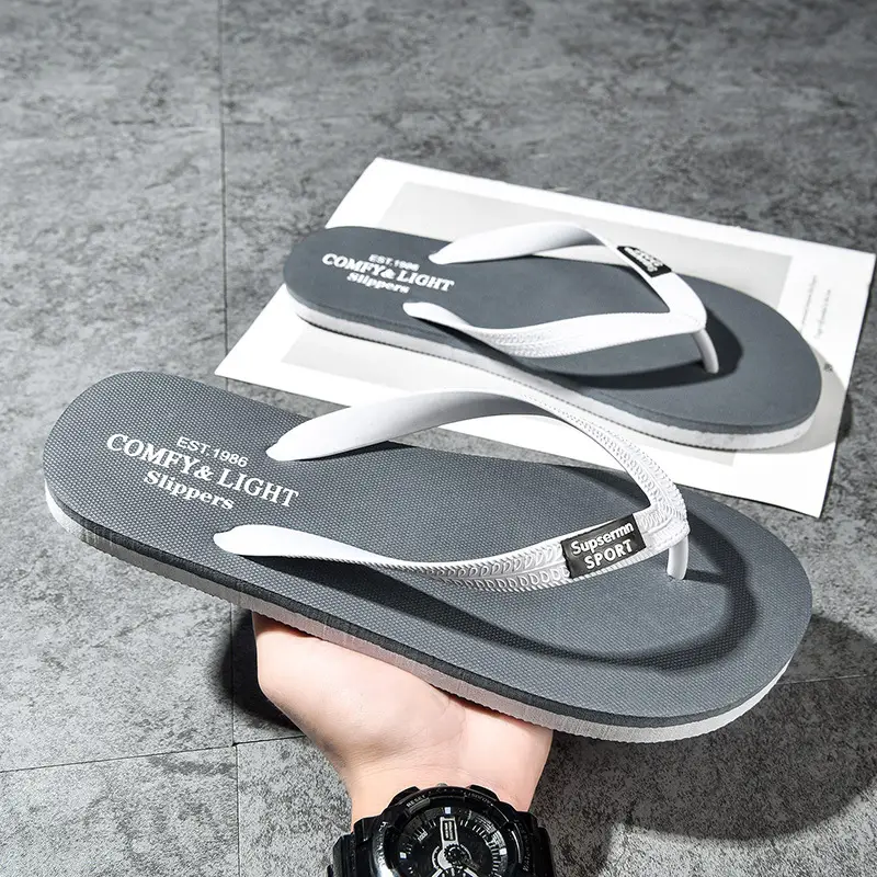Men's Yellow Cross-border Flip Flops Plus Size - Image 2