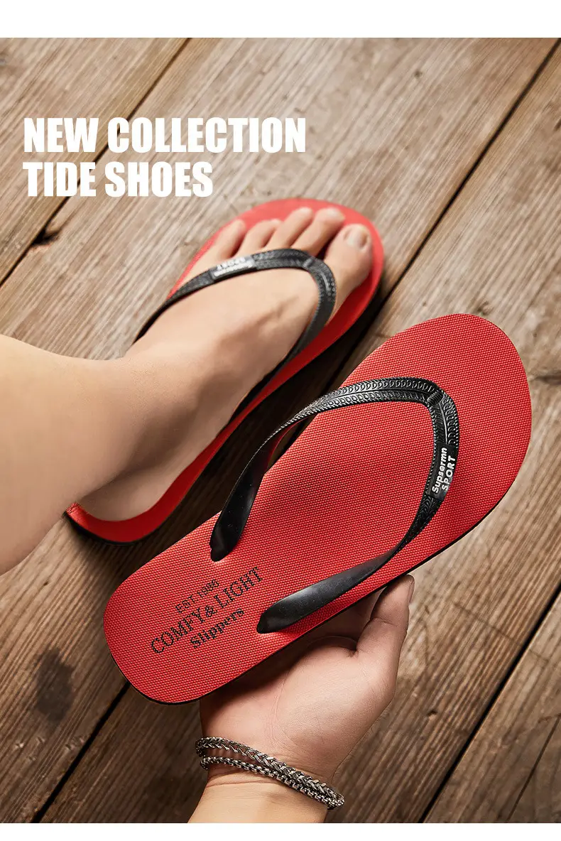 Men's Yellow Cross-border Flip Flops Plus Size — feature 13