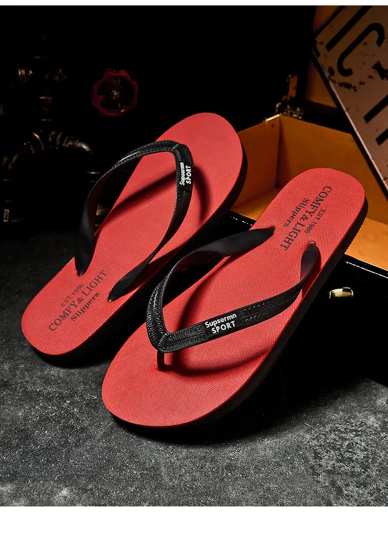 Men's Yellow Cross-border Flip Flops Plus Size — feature 16