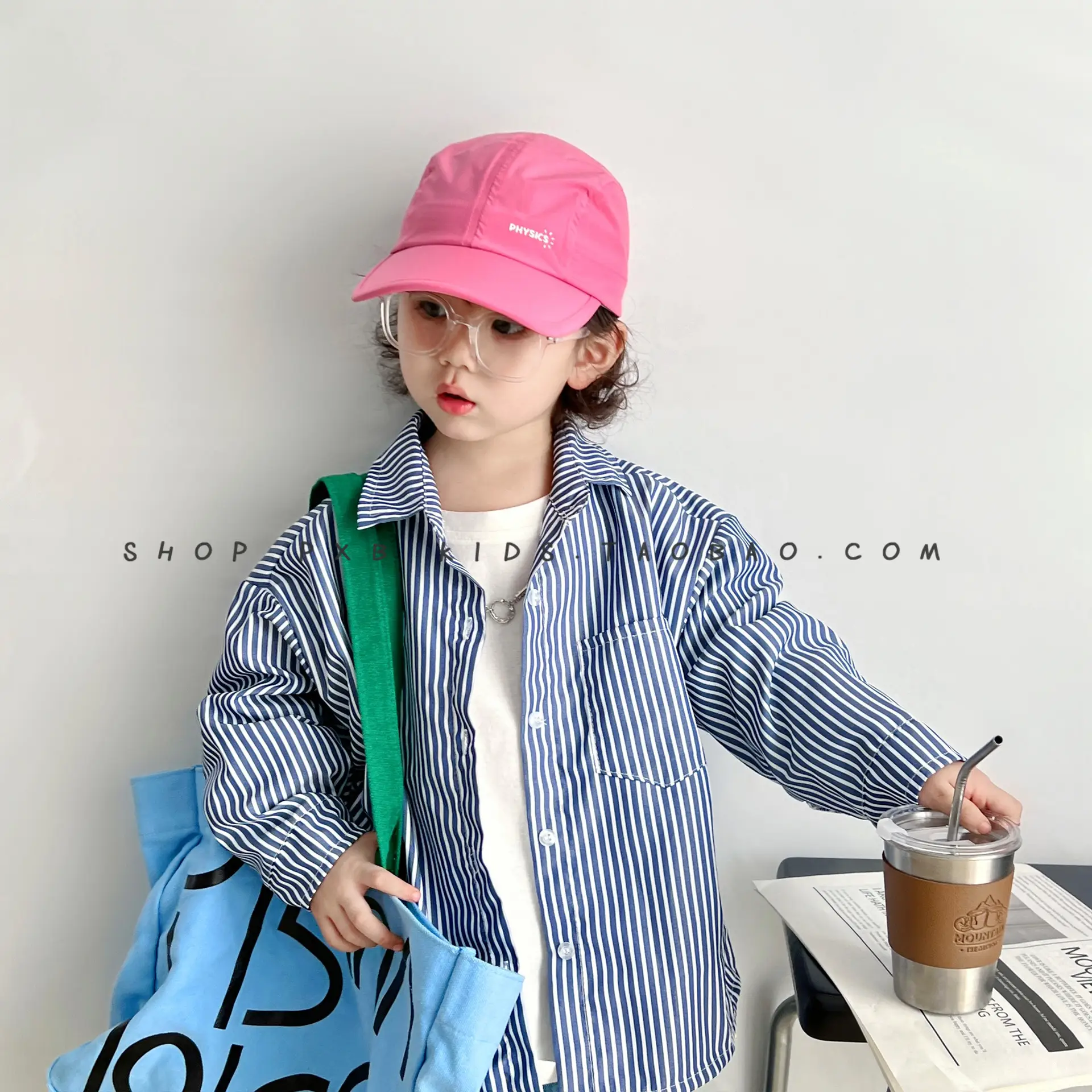 Pink Beaded Cap for Girls Kids UV Protective - Image 7
