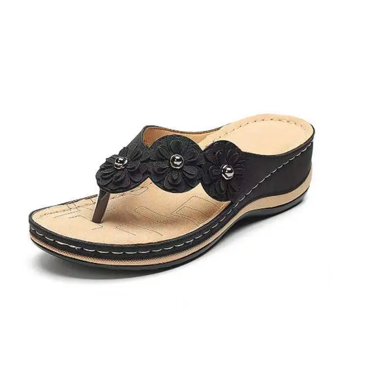Women's 2022 Pink Floral Thong Sandals - Image 3