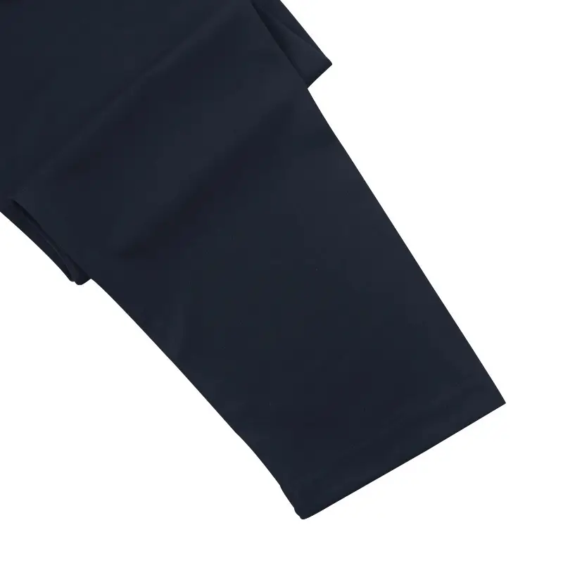 Men Dark Blue Knit Long Sleeve T-Shirt Button Front — feature 15