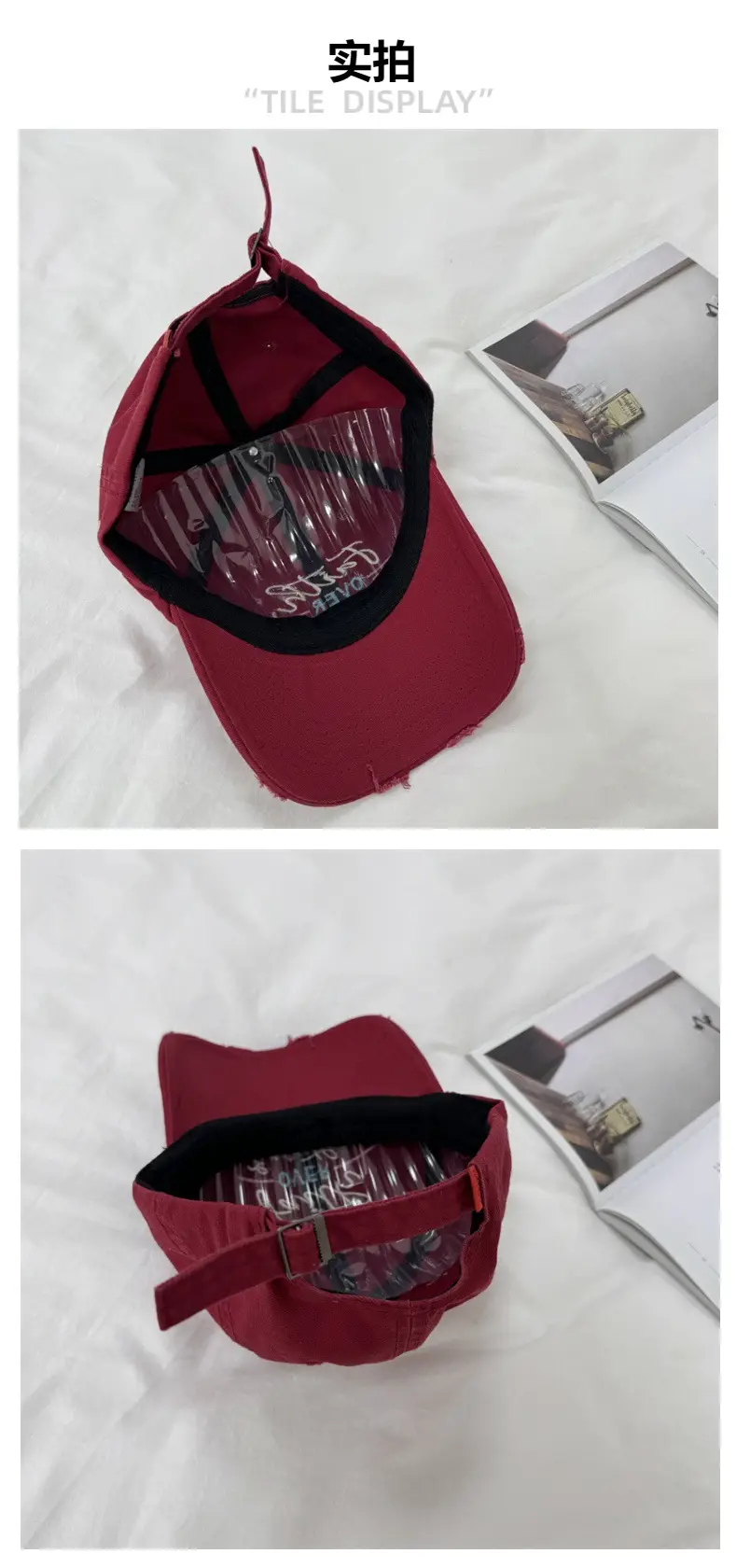 Women Black Embroidered Cap Faith Over Everything — feature 6