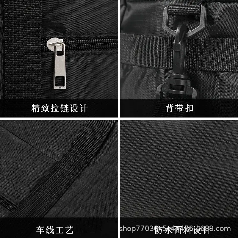 Large Capacity Crossbody Travel Bag Black 42cm - Image 12