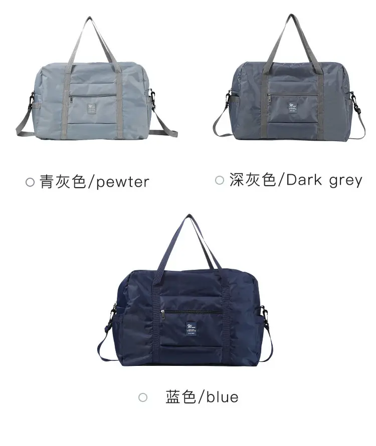 Large Capacity Crossbody Travel Bag Black 42cm — feature 13