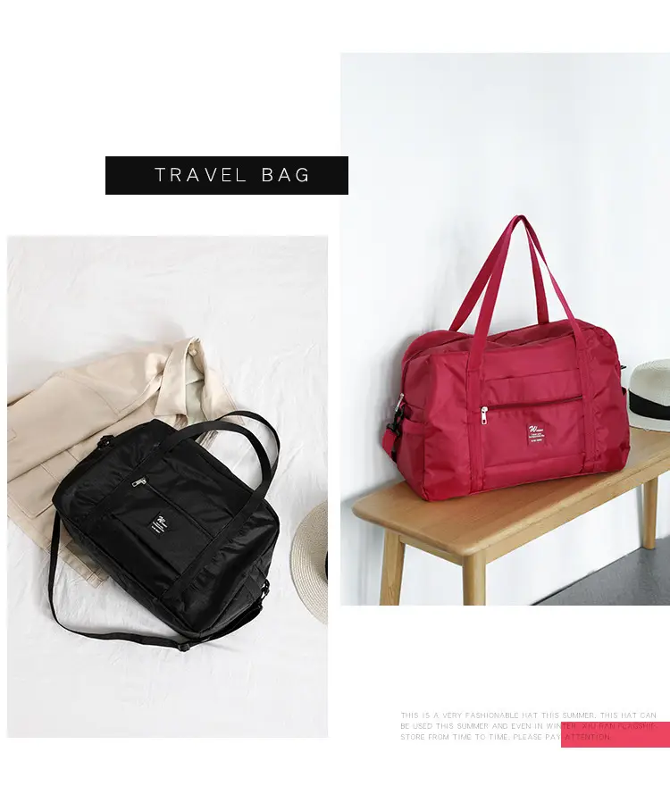 Large Capacity Crossbody Travel Bag Black 42cm — feature 15