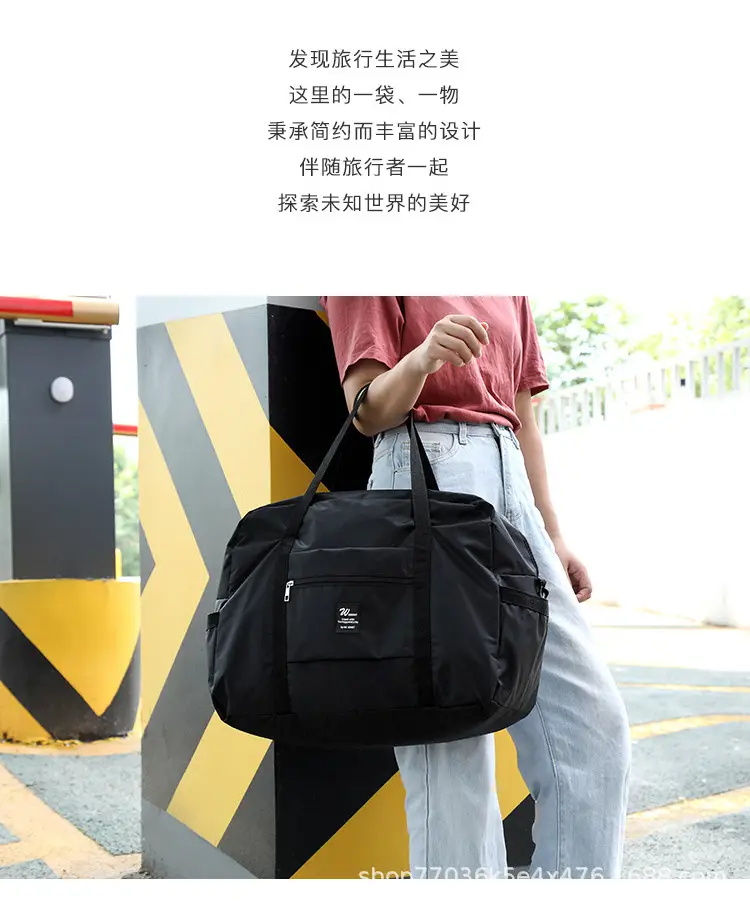 Large Capacity Crossbody Travel Bag Black 42cm — feature 6