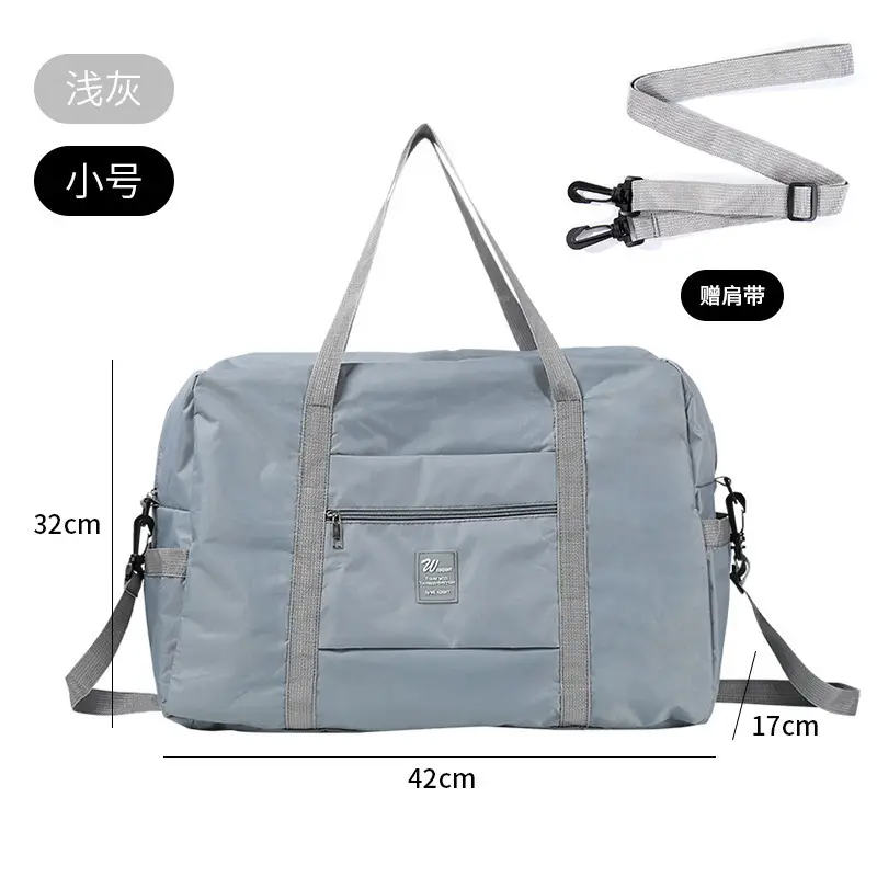 Large Capacity Crossbody Travel Bag Black 42cm - Image 8