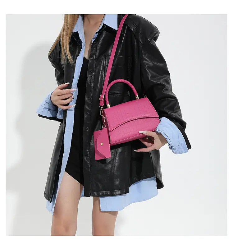 Pink Textured Shoulder Bag for Women 2024 — feature 20