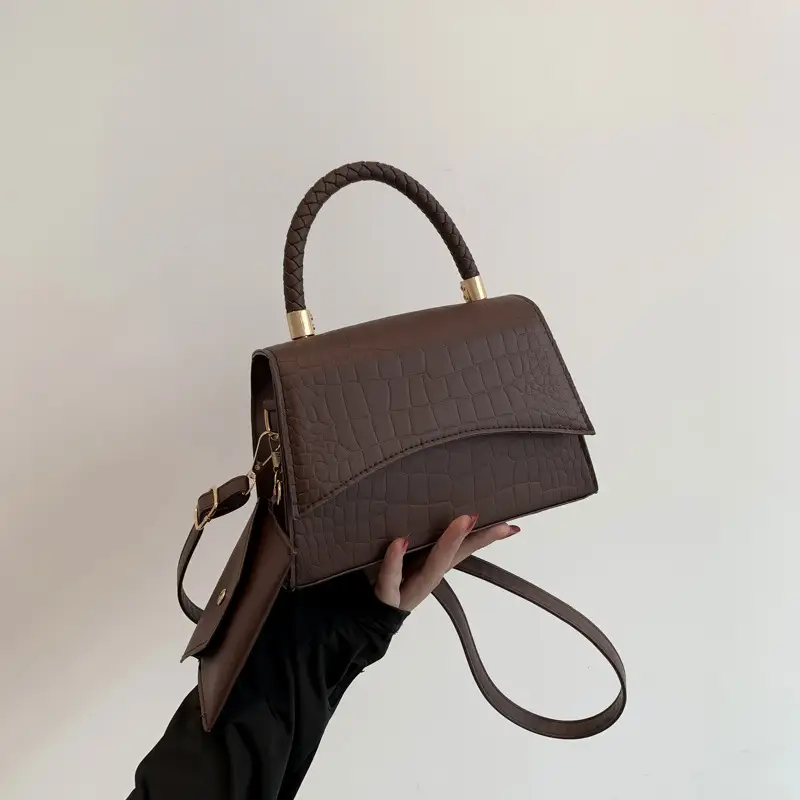 Pink Textured Shoulder Bag for Women 2024 - Image 4