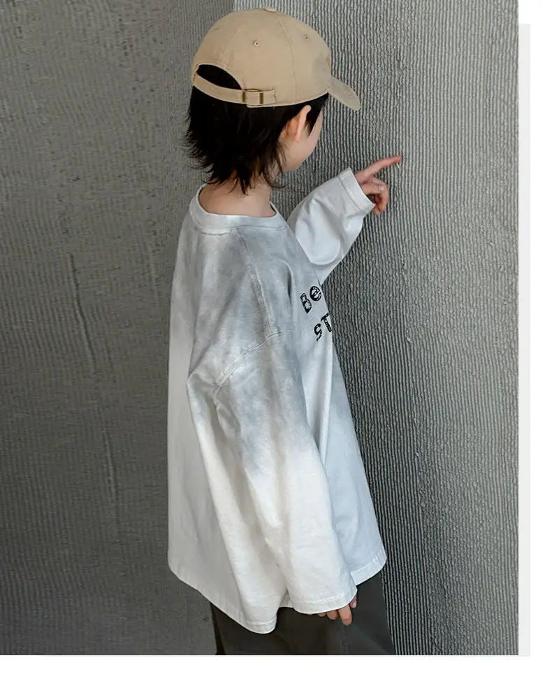 Spring Boys Long Sleeve Letter Top Grey 1996 — feature 12