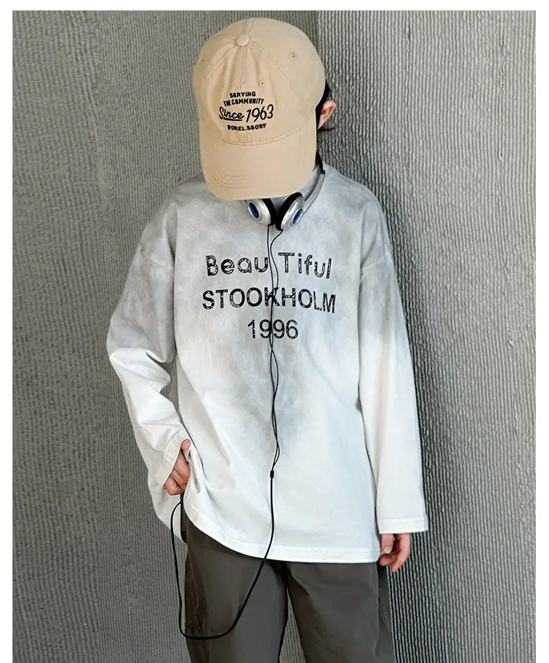 Spring Boys Long Sleeve Letter Top Grey 1996 — feature 16