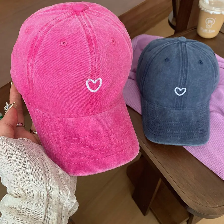Women Pink Heart Cap 2024 Peak Cap - Image 12