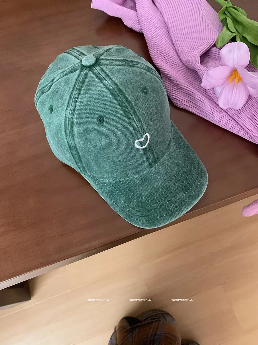 Women Pink Heart Cap 2024 Peak Cap - Image 4