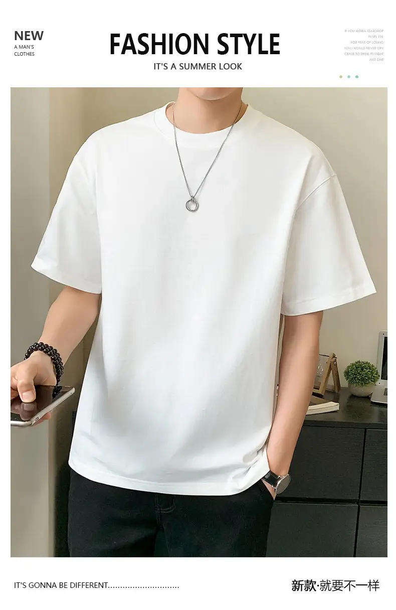 Men Pure Cotton Heart Print T-Shirt Black Loose Fit — feature 1