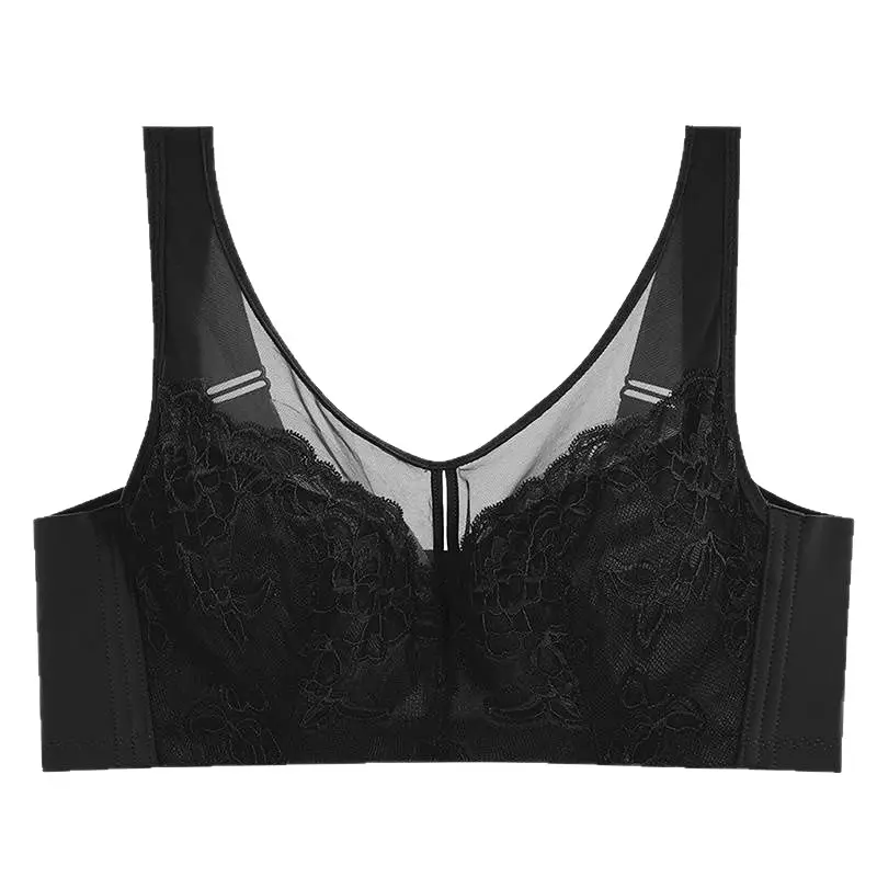 Black Lace Underwear Big Chest Small Soft Steel Ring - Image 9