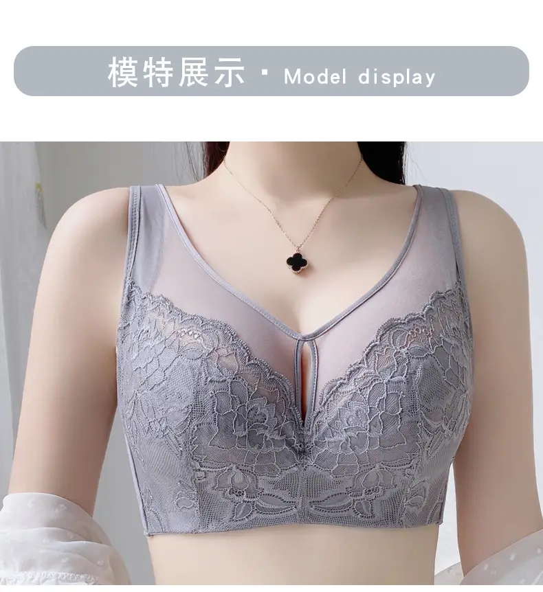 Black Lace Underwear Big Chest Small Soft Steel Ring — feature 18