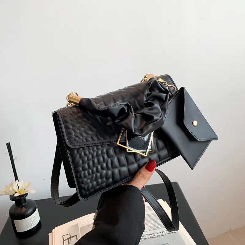 Women Korean Style White Quilted Shoulder Bag 2024 - Image 11