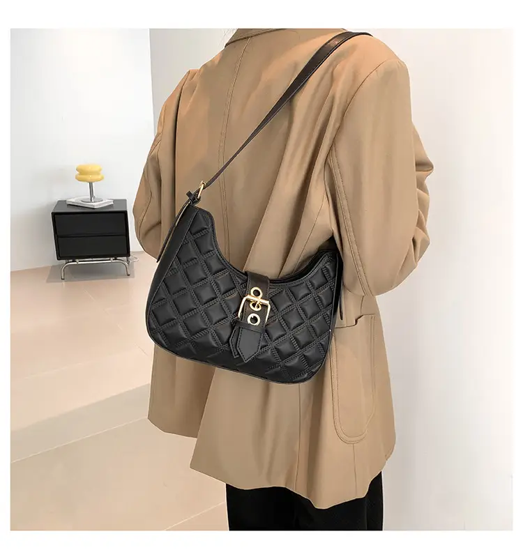 Green Rhombus Embroidery Shoulder Bag for Women — feature 14