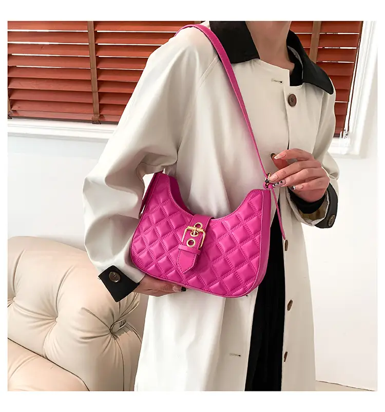 Green Rhombus Embroidery Shoulder Bag for Women — feature 20