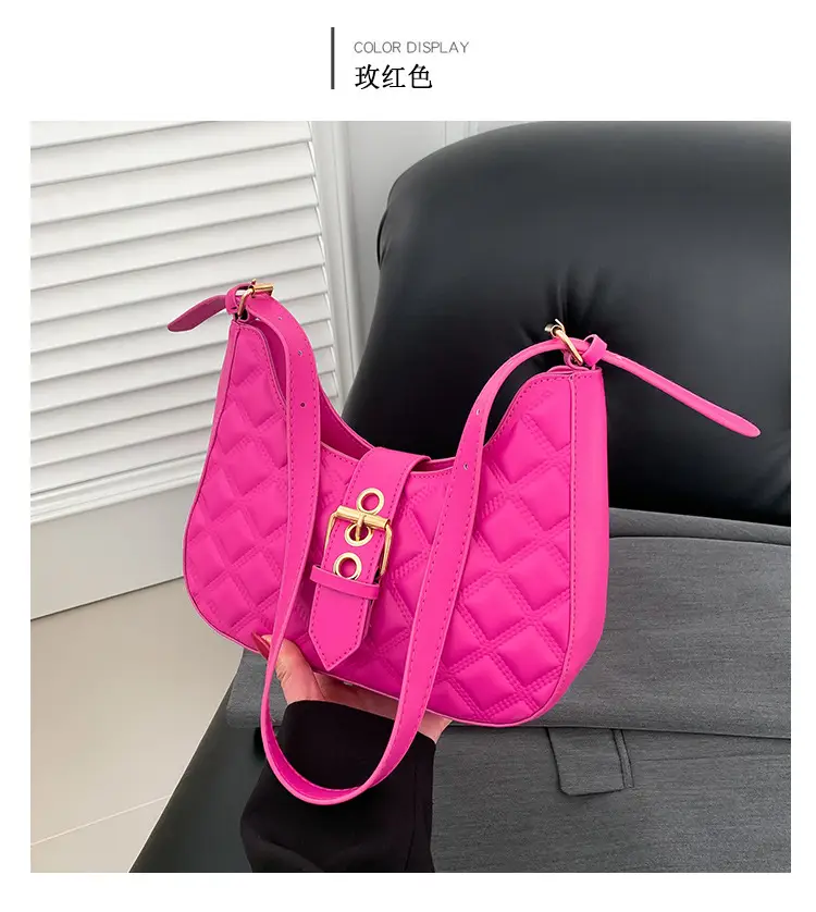 Green Rhombus Embroidery Shoulder Bag for Women — feature 33