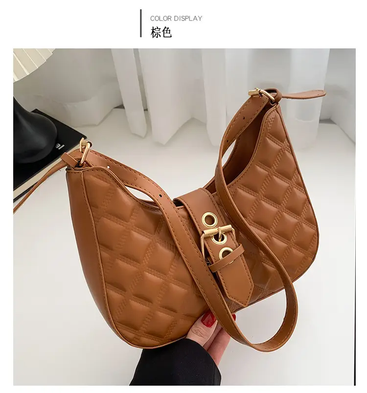 Green Rhombus Embroidery Shoulder Bag for Women — feature 35