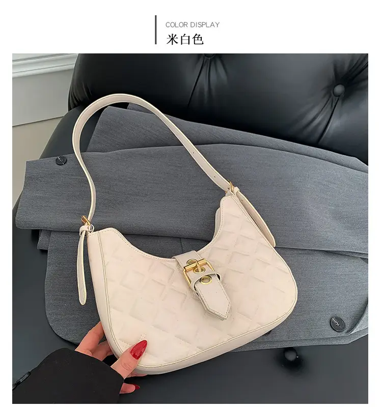 Green Rhombus Embroidery Shoulder Bag for Women — feature 37