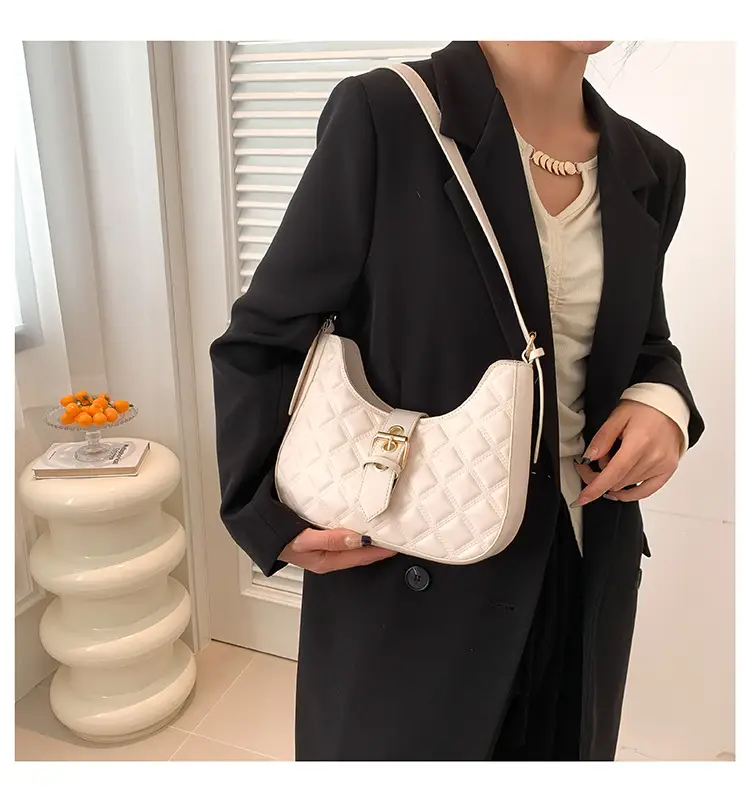 Green Rhombus Embroidery Shoulder Bag for Women — feature 9