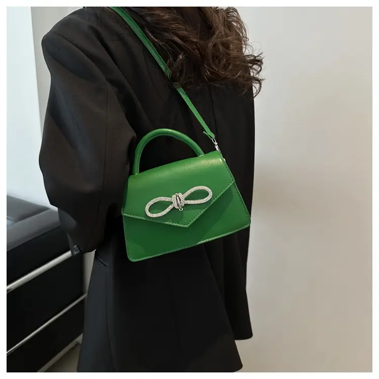 Green Square Shoulder Messenger Bag for Women — feature 15