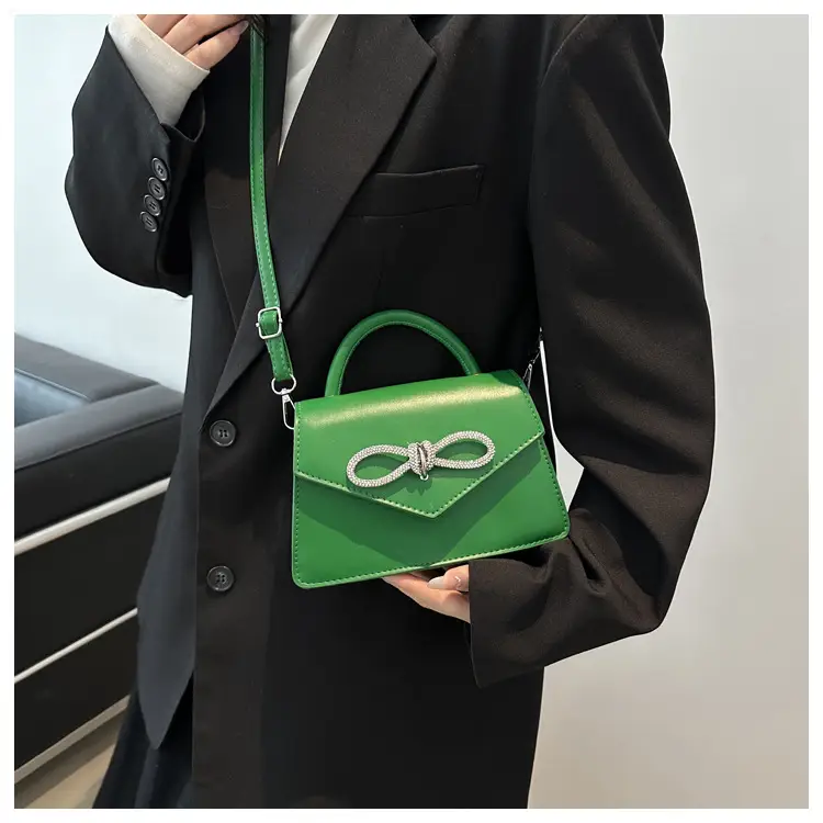 Green Square Shoulder Messenger Bag for Women — feature 16