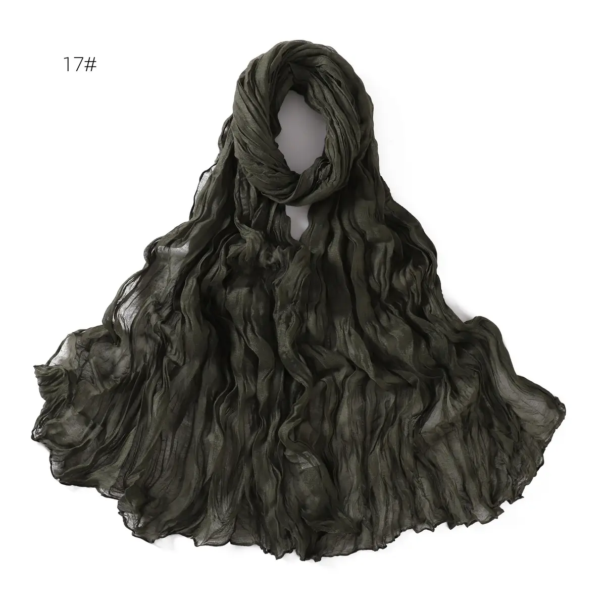 Brown Silk Scarf for Women, 3#, Wrinkle-Free, Lightweight — feature 27