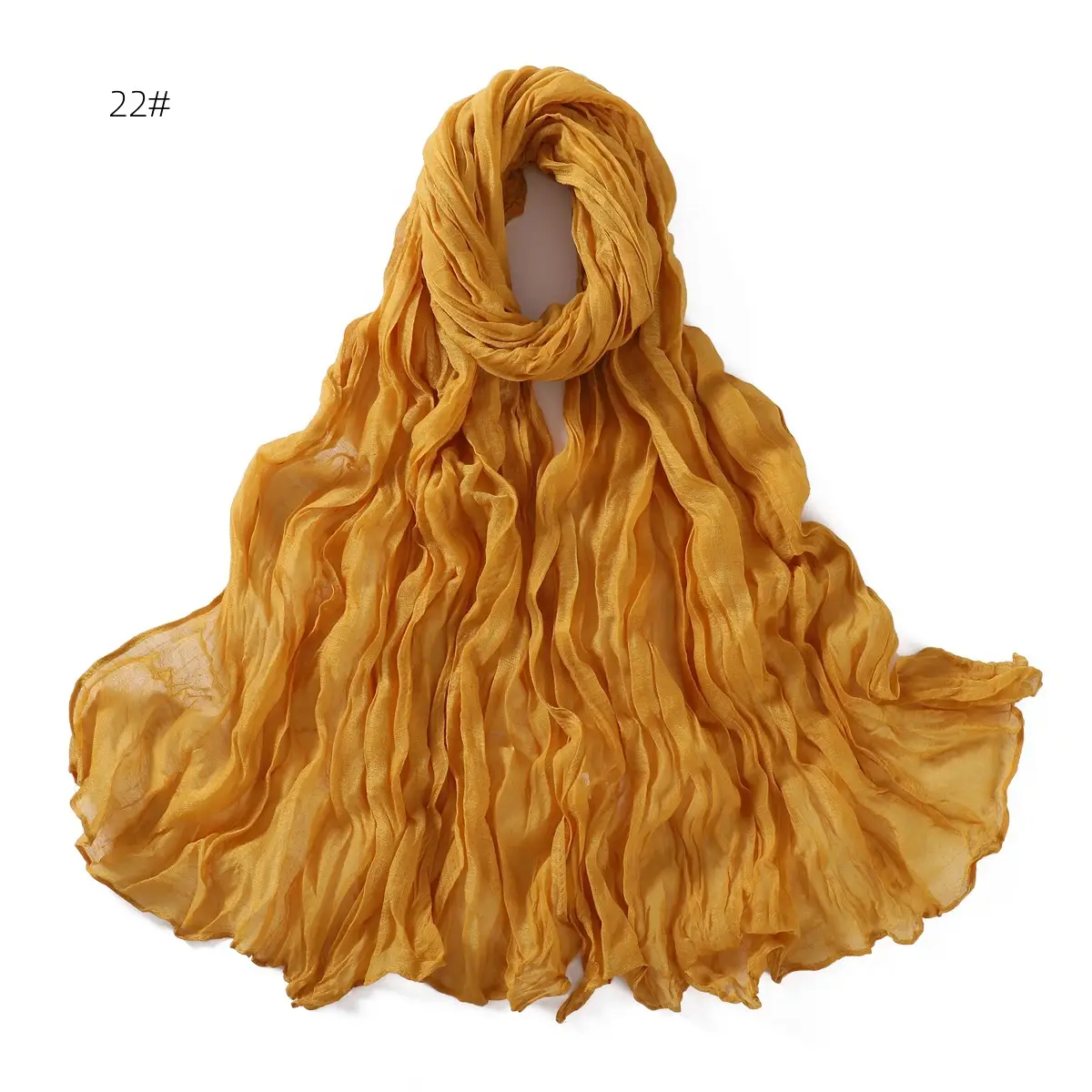 Brown Silk Scarf for Women, 3#, Wrinkle-Free, Lightweight — feature 32