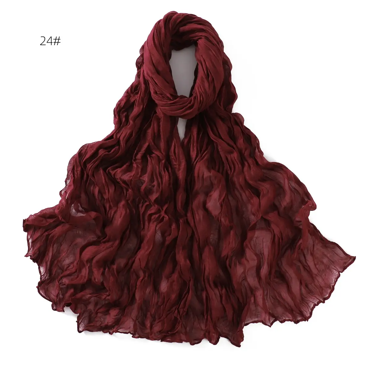 Brown Silk Scarf for Women, 3#, Wrinkle-Free, Lightweight — feature 34