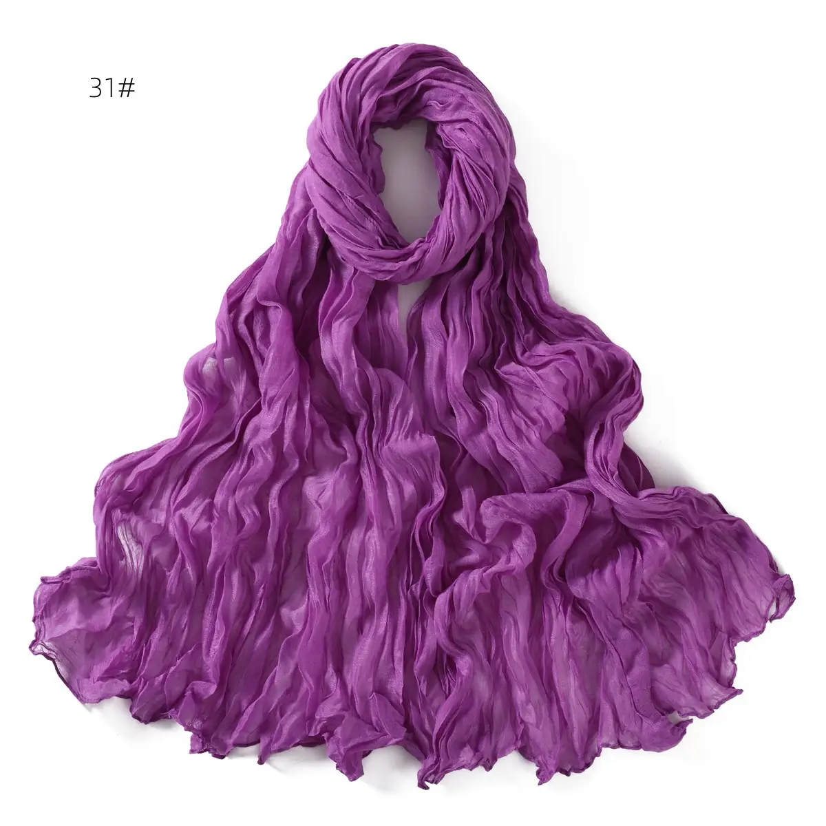 Brown Silk Scarf for Women, 3#, Wrinkle-Free, Lightweight — feature 41