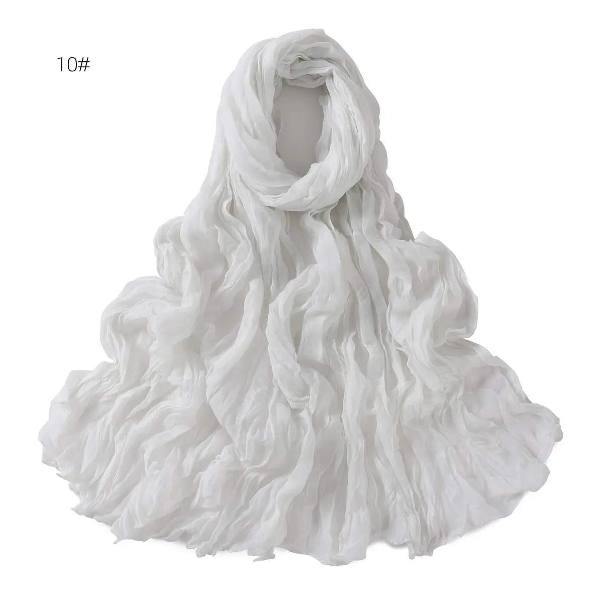 Brown Silk Scarf for Women, 3#, Wrinkle-Free, Lightweight - Image 11