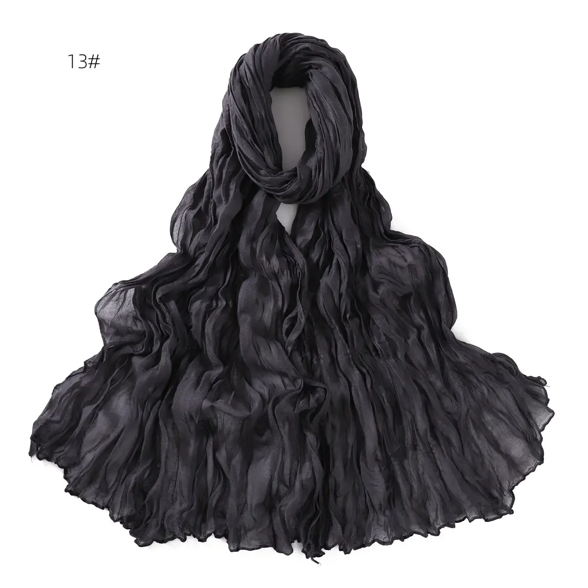 Brown Silk Scarf for Women, 3#, Wrinkle-Free, Lightweight - Image 14