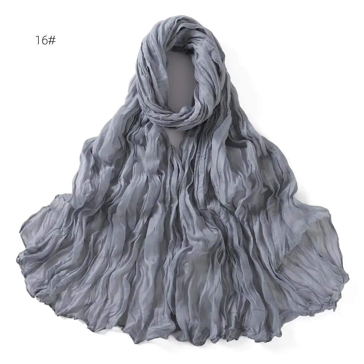 Brown Silk Scarf for Women, 3#, Wrinkle-Free, Lightweight - Image 17