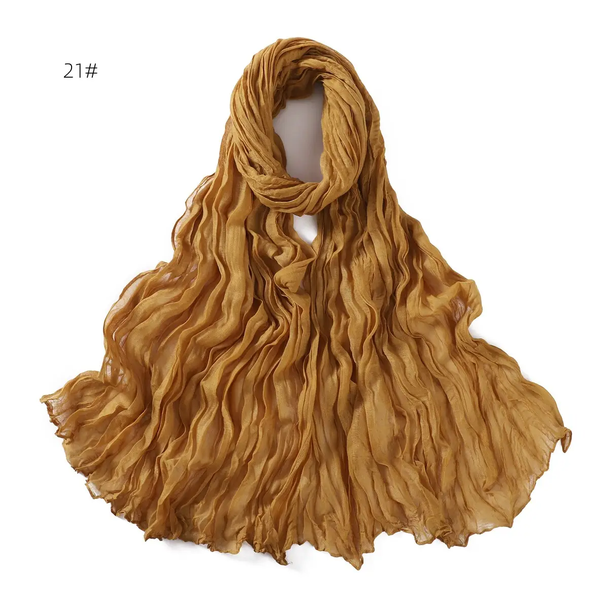 Brown Silk Scarf for Women, 3#, Wrinkle-Free, Lightweight - Image 22