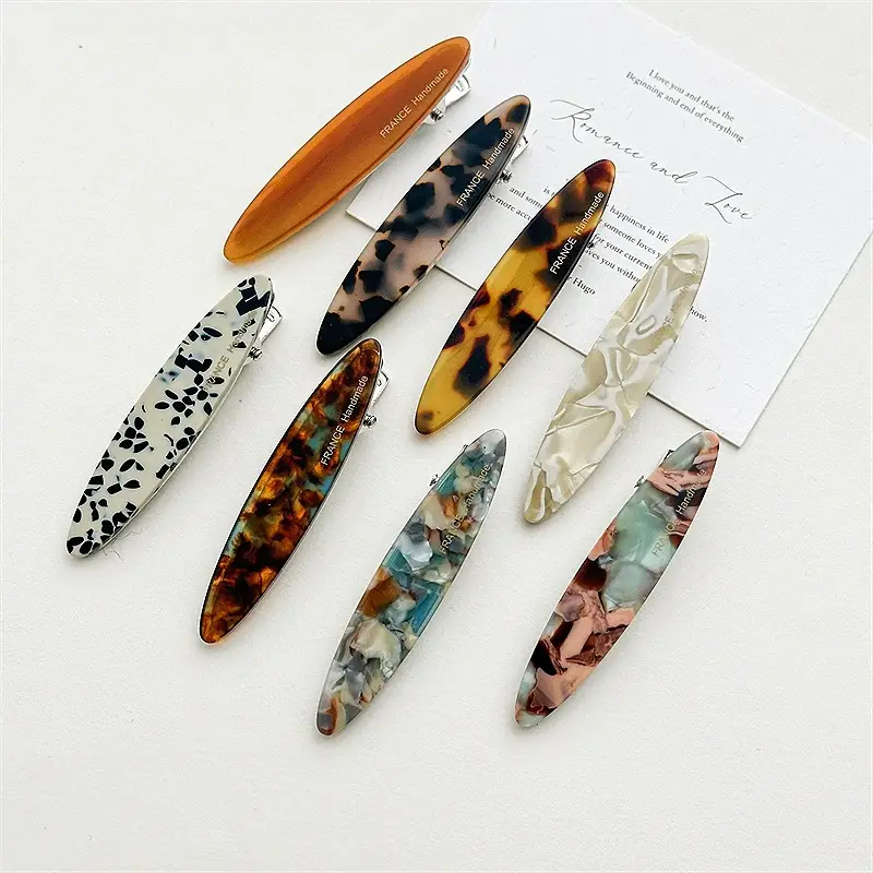 South Korea Acetate Hairpin with Leopard Print - Image 4