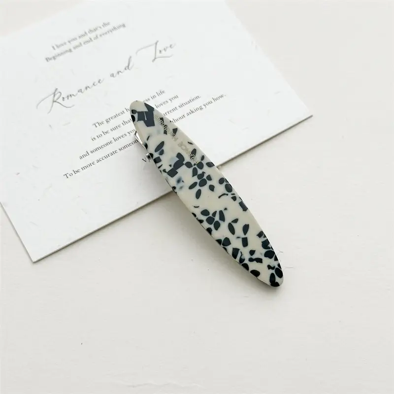 South Korea Acetate Hairpin with Leopard Print - Image 2