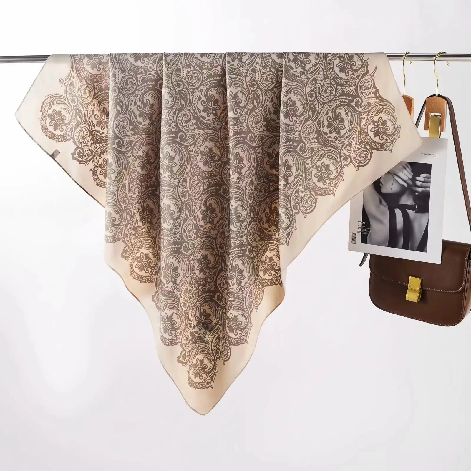New European Printed Silk Scarf 90cm Large - Image 30