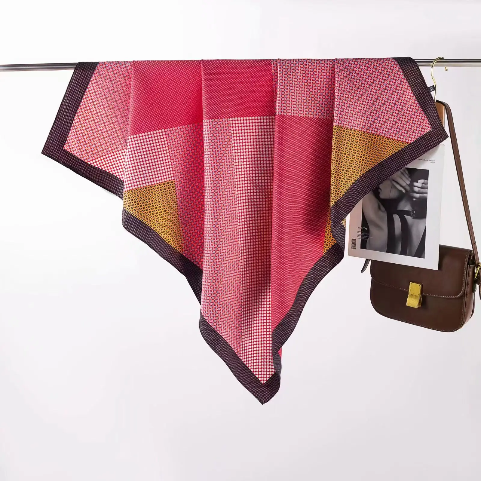 New European Printed Silk Scarf 90cm Large - Image 32