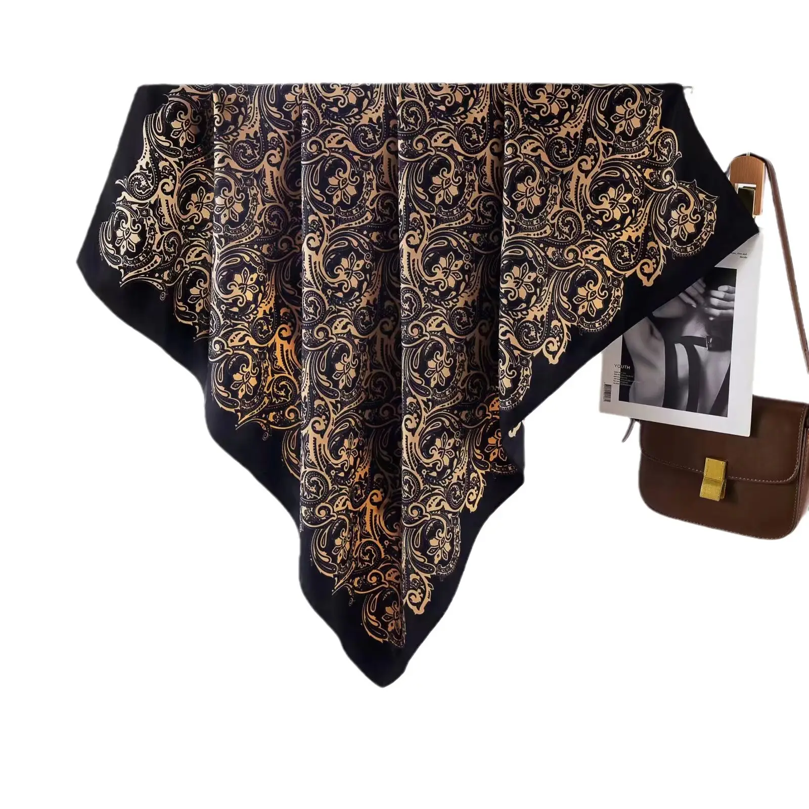 New European Printed Silk Scarf 90cm Large - Image 33