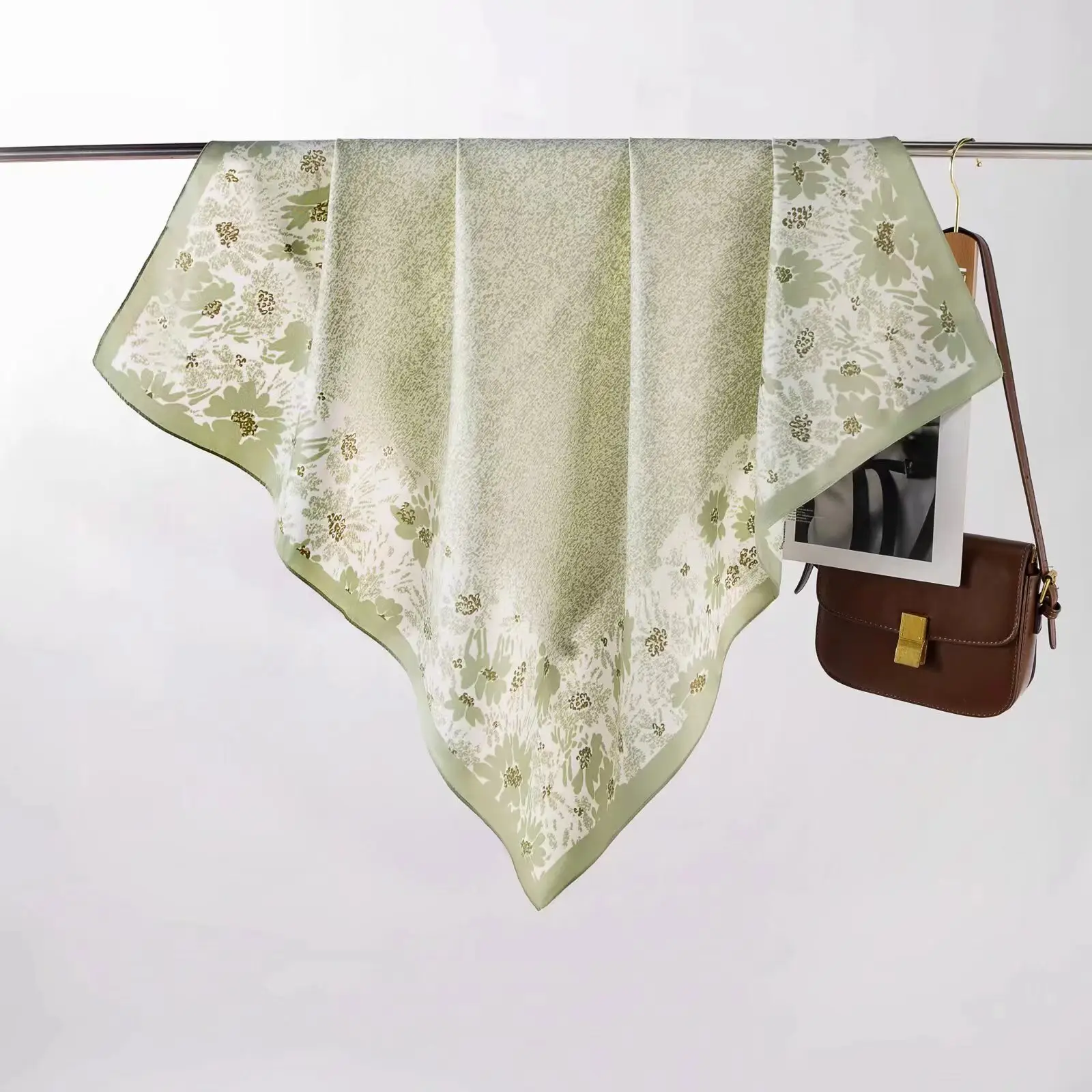 New European Printed Silk Scarf 90cm Large - Image 10