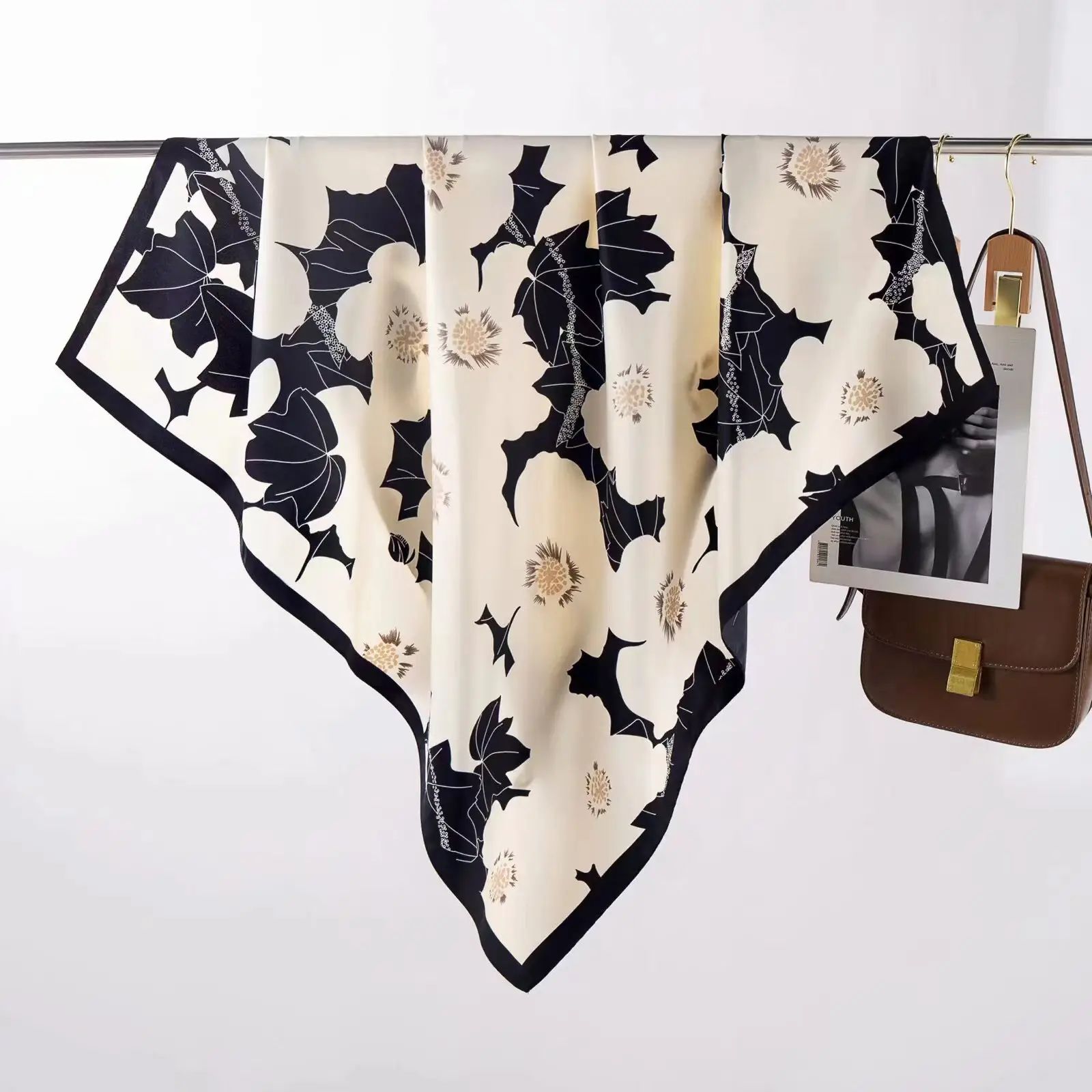 New European Printed Silk Scarf 90cm Large - Image 11