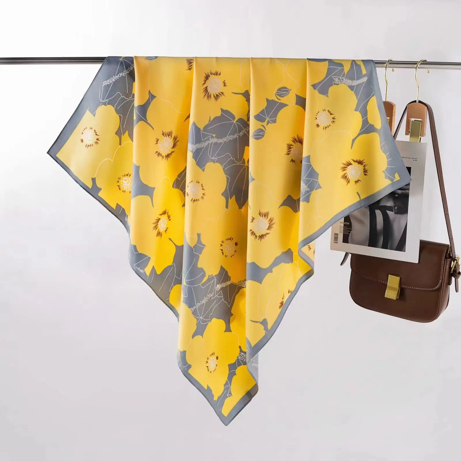 New European Printed Silk Scarf 90cm Large - Image 12