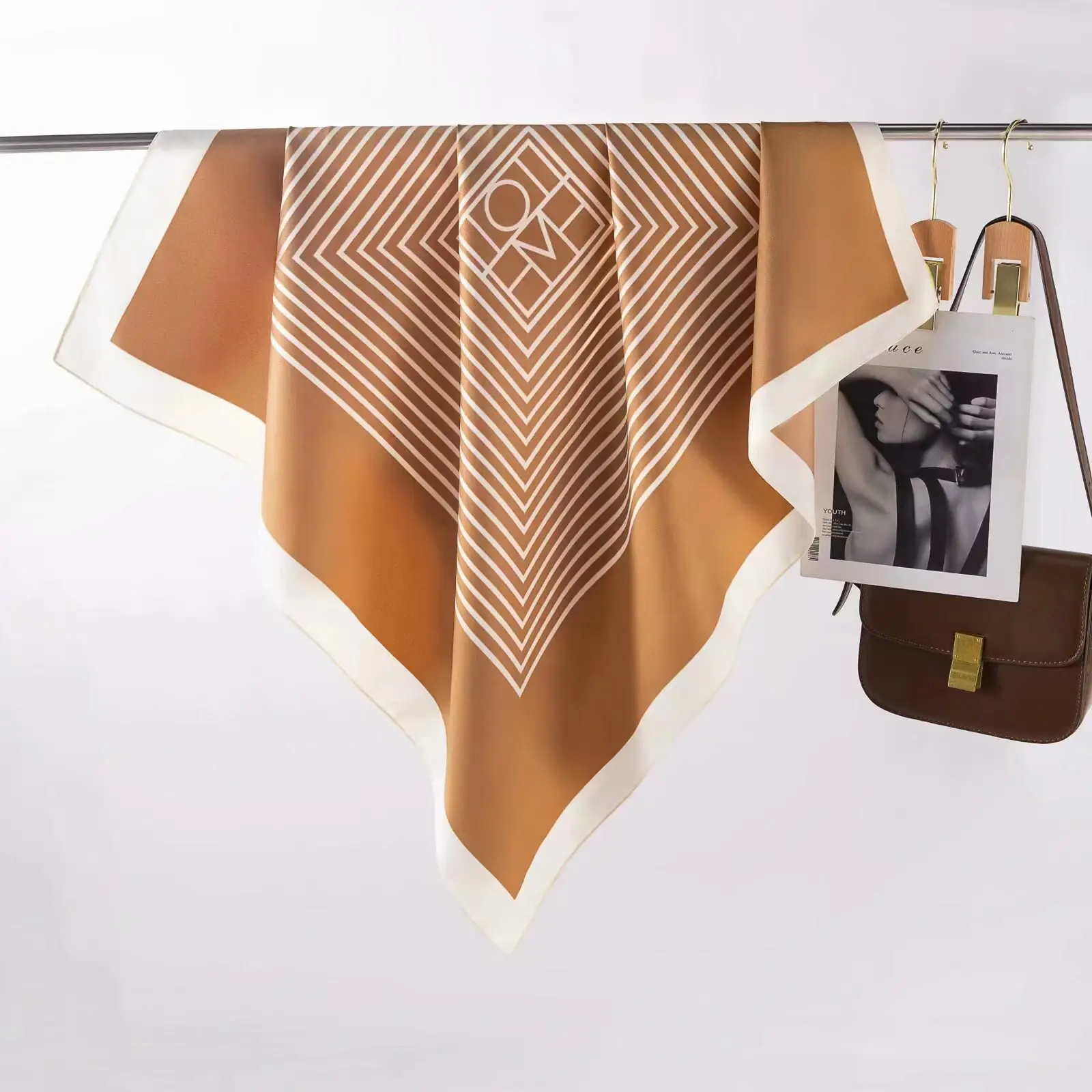 New European Printed Silk Scarf 90cm Large - Image 17