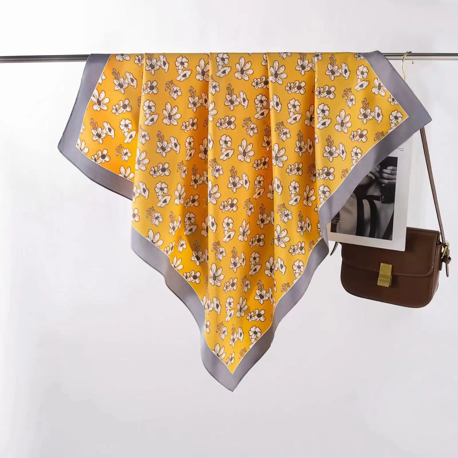 New European Printed Silk Scarf 90cm Large - Image 20