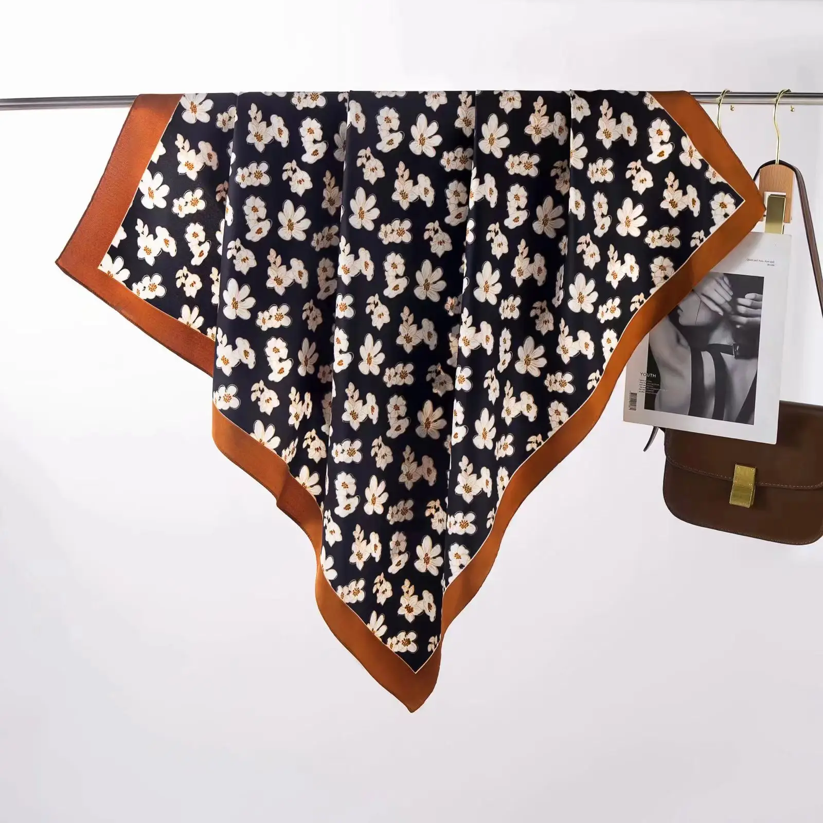 New European Printed Silk Scarf 90cm Large - Image 21